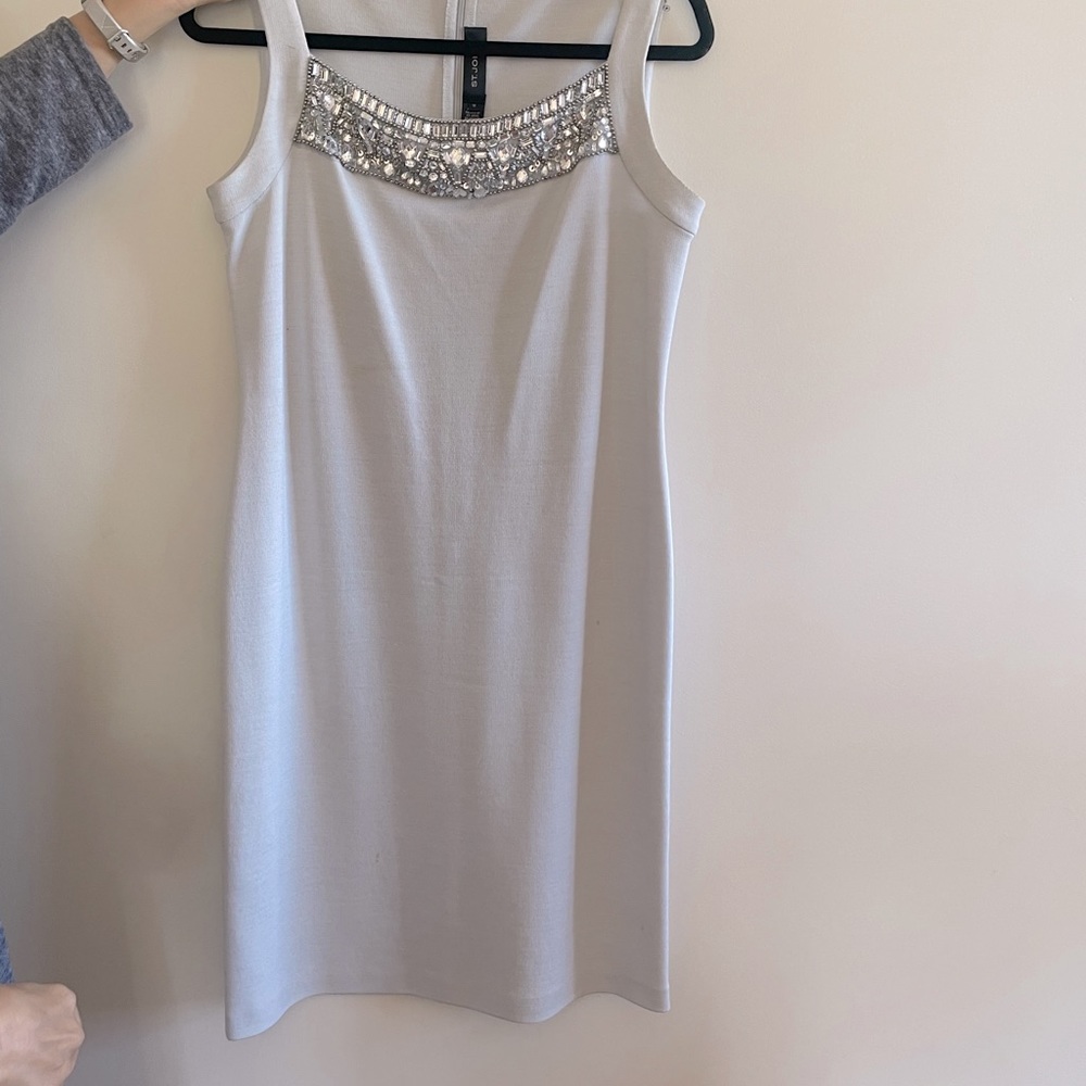 St. John silver mist knit dress - size M